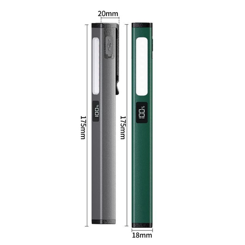Magnetic Work Light USB Rechargeable Flashlight With Clip And Multi Mode LED For Repairs 2