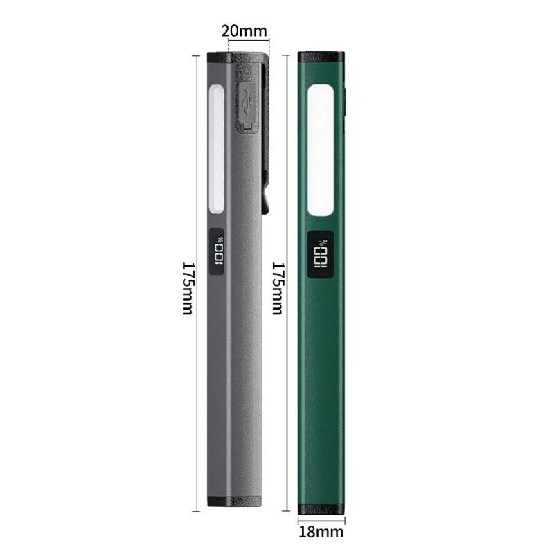 Magnetic Work Light USB Rechargeable Flashlight With Clip And Multi Mode LED For Repairs 2