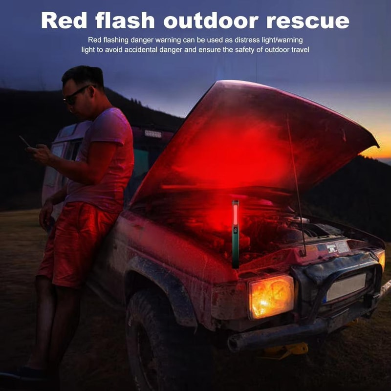 Magnetic Work Light USB Rechargeable Flashlight With Clip And Multi Mode LED For Repairs 8