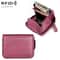 RFID Blocking Leather Zipper Wallet Organizer Compact Card Holder With Coin Storage 11