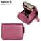 RFID Blocking Leather Zipper Wallet Organizer Compact Card Holder With Coin Storage 11