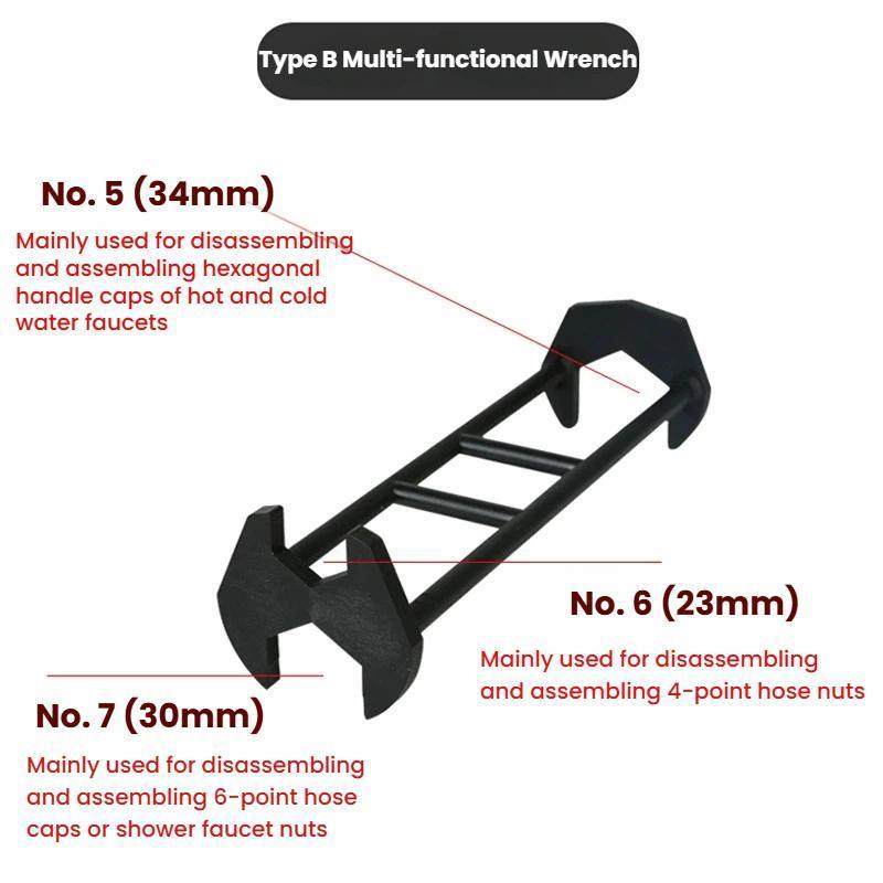 2pcs Multi Function Faucet Installation Wrench Set for Sink and Plumbing Repair