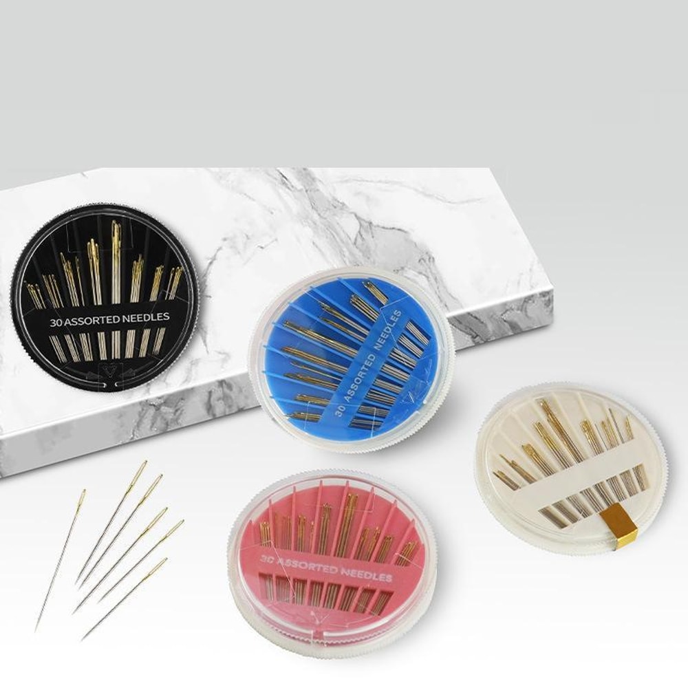 30in1 Hand Sewing Needles Set With Rotating Disc Case Portable Sewing Needle Kit For Quick Repairs 0