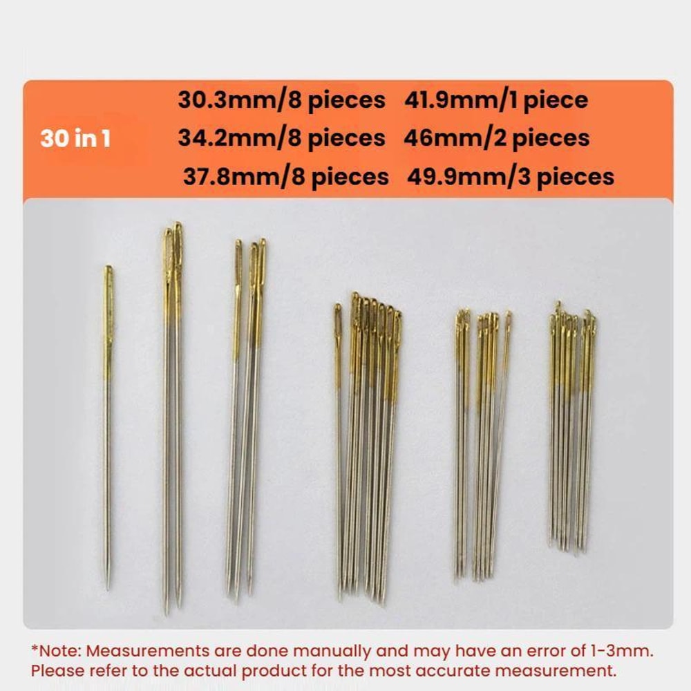 30in1 Hand Sewing Needles Set With Rotating Disc Case Portable Sewing Needle Kit For Quick Repairs 1