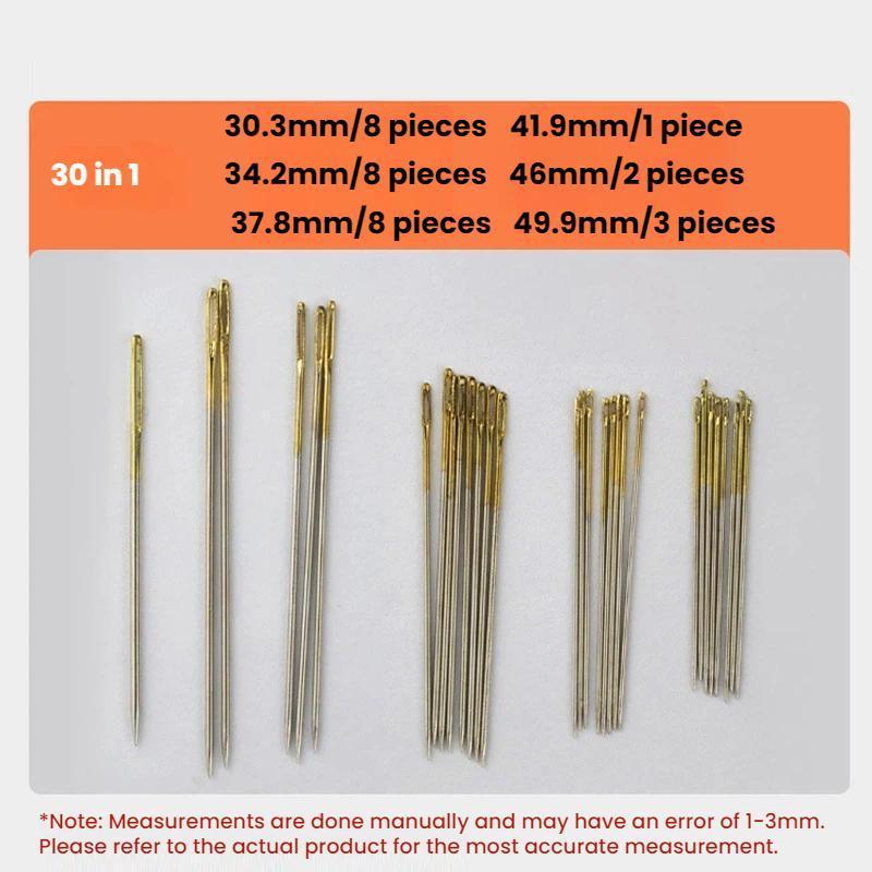 30in1 Hand Sewing Needles Set With Rotating Disc Case Portable Sewing Needle Kit For Quick Repairs 1