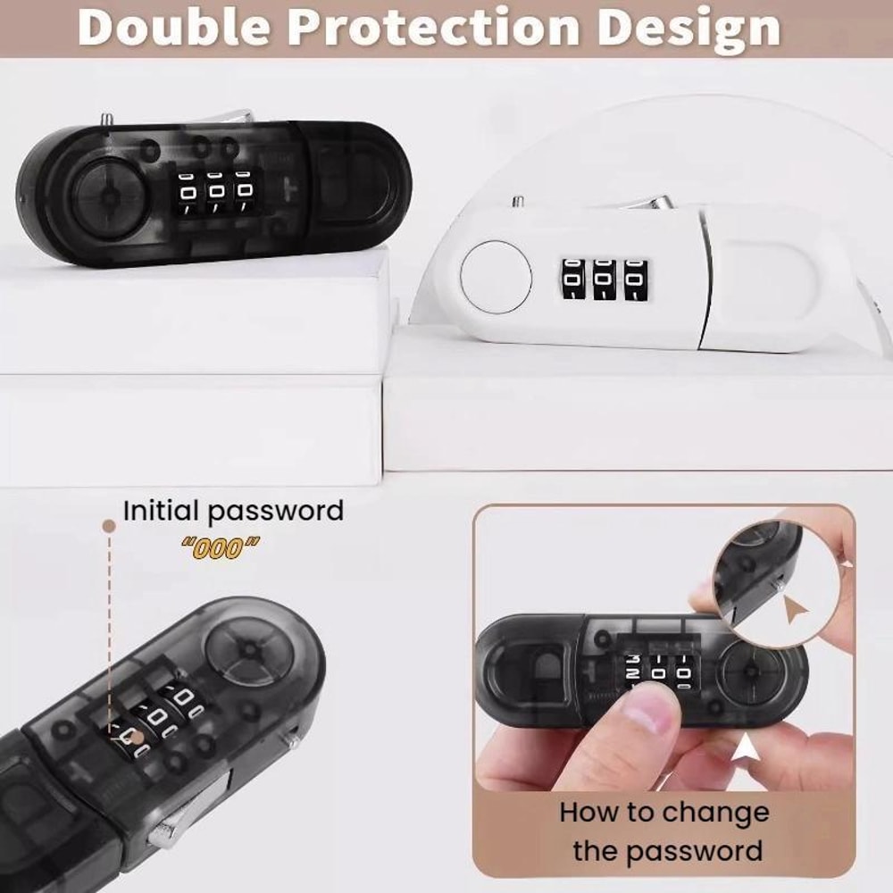 Child Safety Cabinet Locks No Drill Combination Lock For Drawers Fridges 2