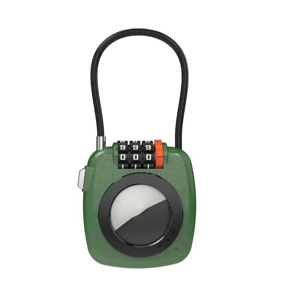 SecureTrack AirTag Lock Holder with Cable 3 Digit Combination Anti Theft Case