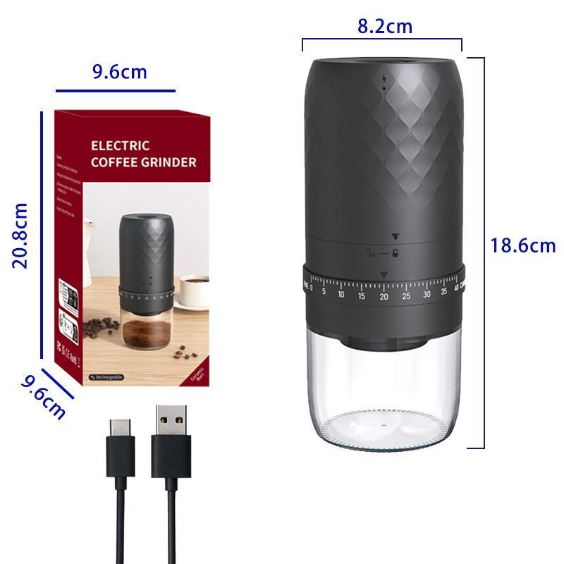 Portable Electric Coffee Grinder USBC Rechargeable With 40 Settings Ceramic Burr Mill 1