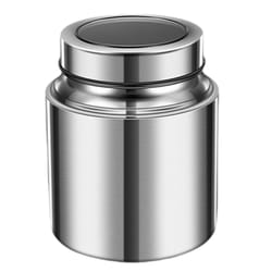 1500ml airtight stainless steel storage canister with transparent lid for kitchen freshness