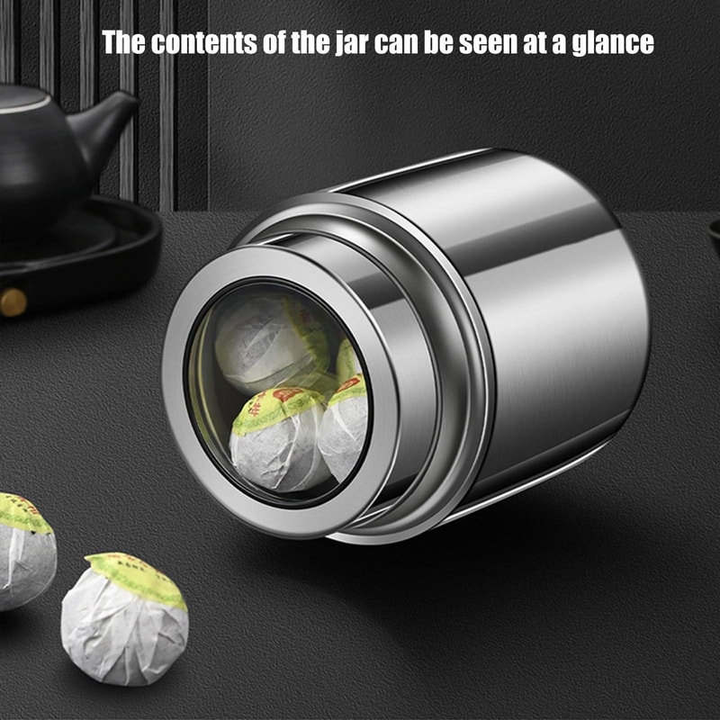 1500ml Airtight Stainless Steel Storage Canister With Transparent Lid For Kitchen Freshness 2