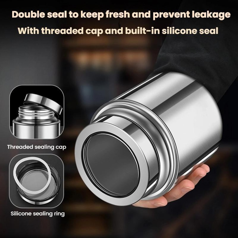 1500ml Airtight Stainless Steel Storage Canister With Transparent Lid For Kitchen Freshness 5