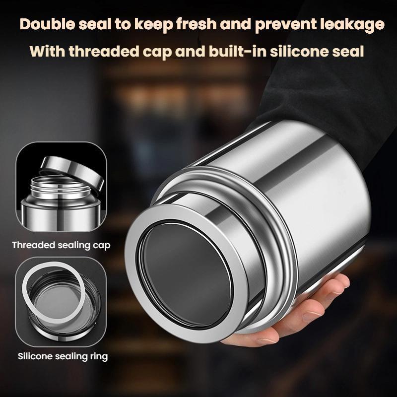 1500ml Airtight Stainless Steel Storage Canister With Transparent Lid For Kitchen Freshness 5