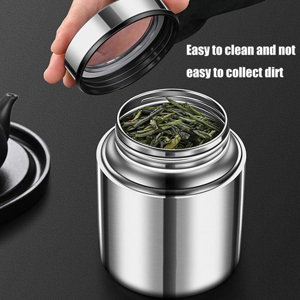 1500ml Airtight Stainless Steel Storage Canister With Transparent Lid For Kitchen Freshness 6