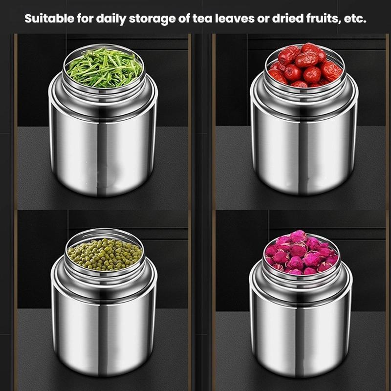 1500ml Airtight Stainless Steel Storage Canister With Transparent Lid For Kitchen Freshness 9