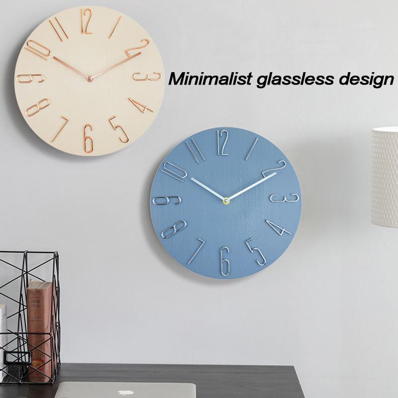 Silent Frameless Wall Clock 12 Inch Minimalist Modern Quartz Clock 4