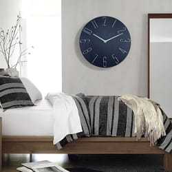 silent frameless wall clock 12 inch minimalist modern quartz clock