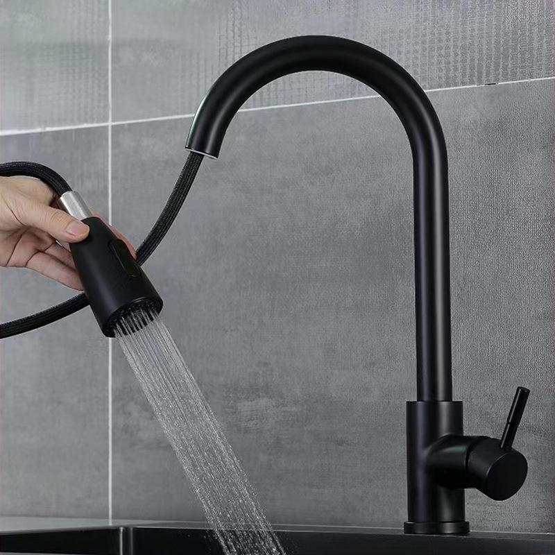 Pull Out Kitchen Faucet With 3 Modes Stainless Steel Hot And Cold Mixer Tap 1