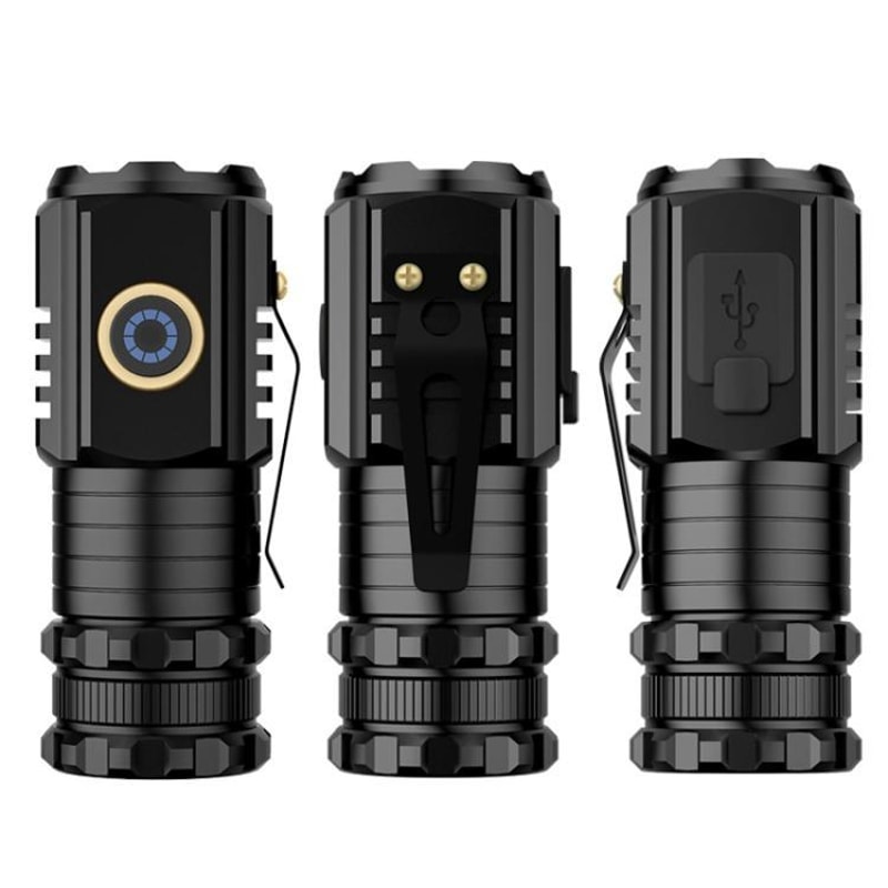 Rechargeable Mini Flashlight with Magnetic Base Waterproof Compact EDC Torch