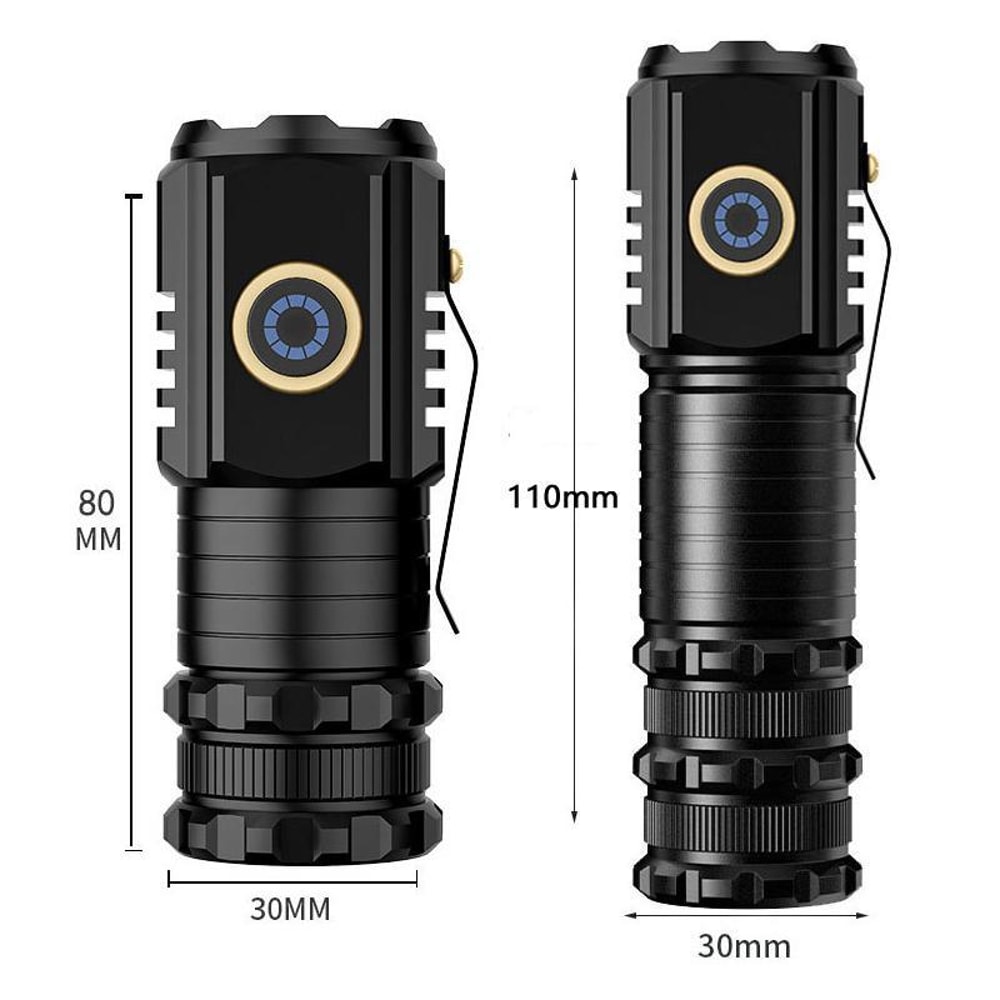 Rechargeable Mini Flashlight with Magnetic Base Waterproof Compact EDC Torch