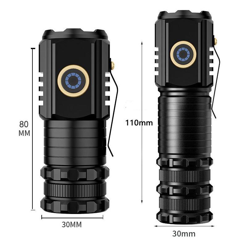 Rechargeable Mini Flashlight with Magnetic Base Waterproof Compact EDC Torch