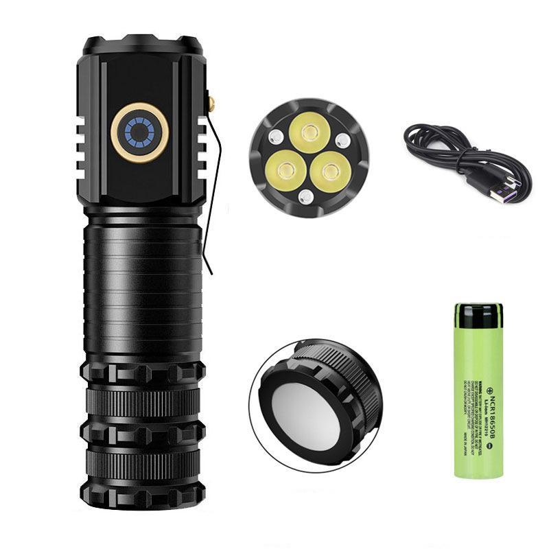 Rechargeable Mini Flashlight with Magnetic Base Waterproof Compact EDC Torch