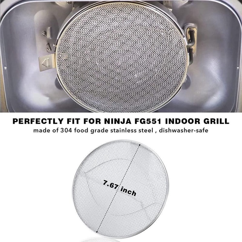 Ninja Air Fryer Splatter Guard Double Layer Stainless Steel Screen 767 Inch Oil Splash Protector 2