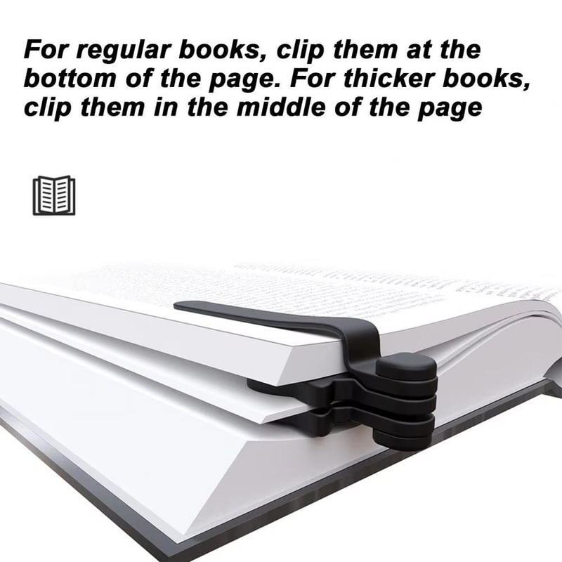 Magnetic Silicone Bookmark Clip Page Marker Reusable Reading Helper 2