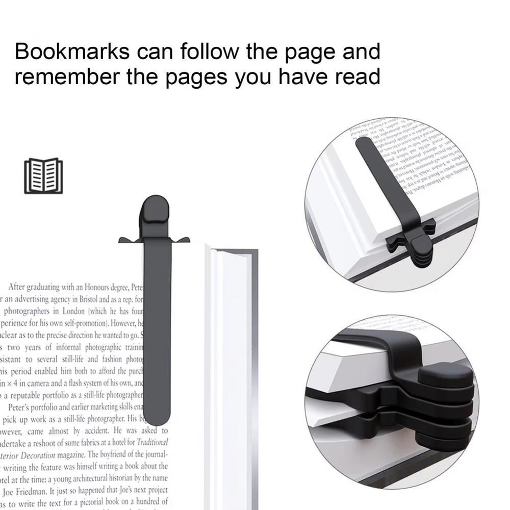 Magnetic Silicone Bookmark Clip Page Marker Reusable Reading Helper 3