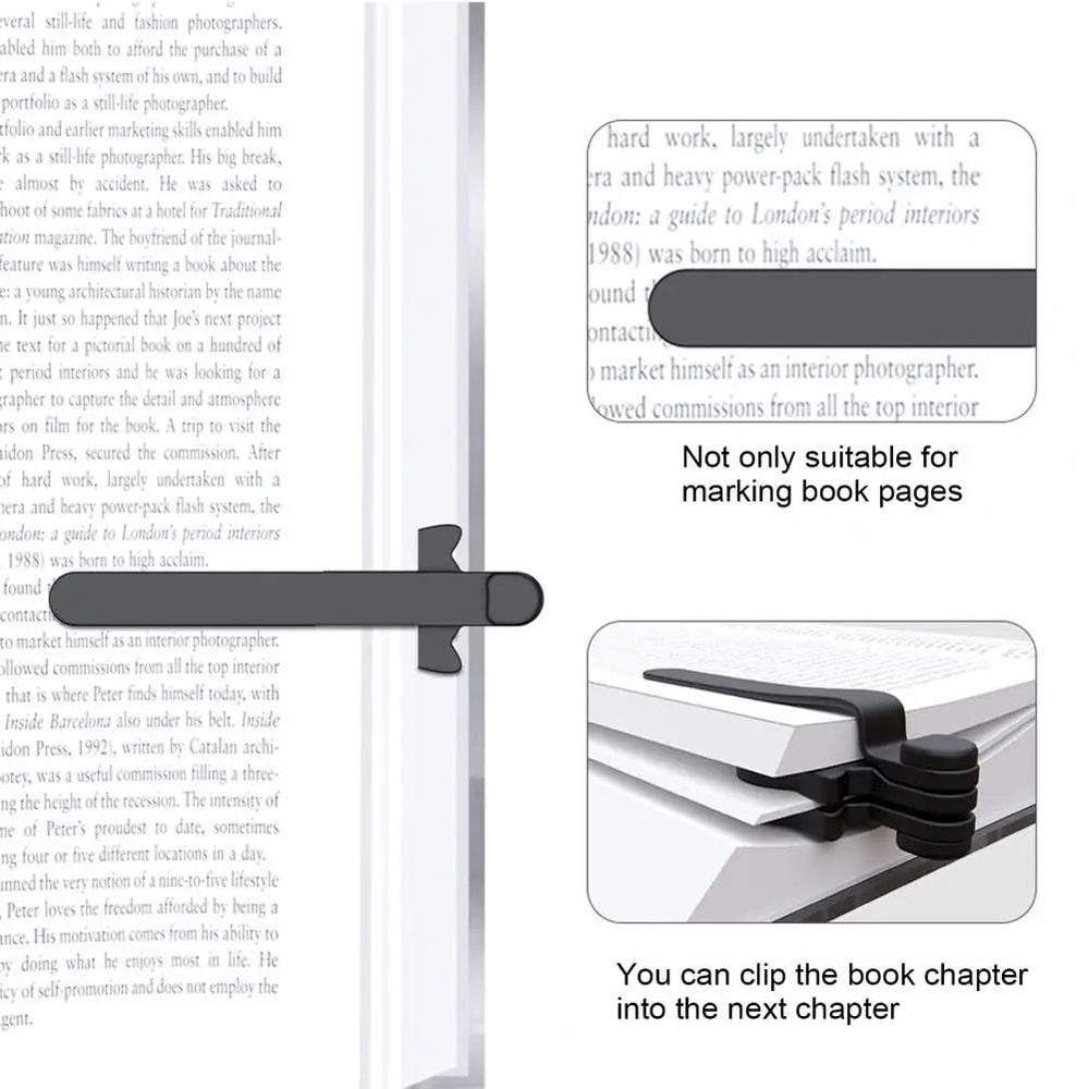 Magnetic Silicone Bookmark Clip Page Marker Reusable Reading Helper 4