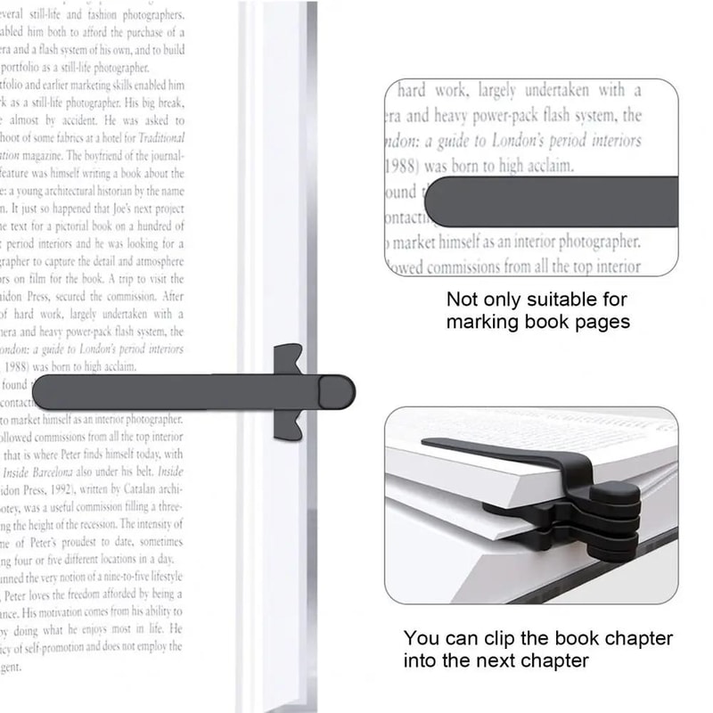 Magnetic Silicone Bookmark Clip Page Marker Reusable Reading Helper 4