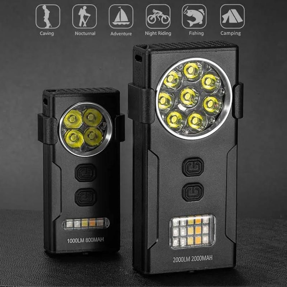 Magnetic Mini Keychain Work Light USB Rechargeable Portable LED Flashlight