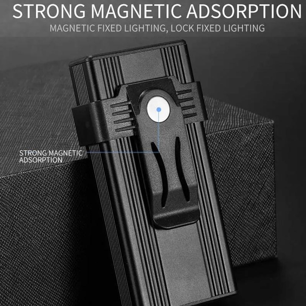 Magnetic Mini Keychain Work Light USB Rechargeable Portable LED Flashlight