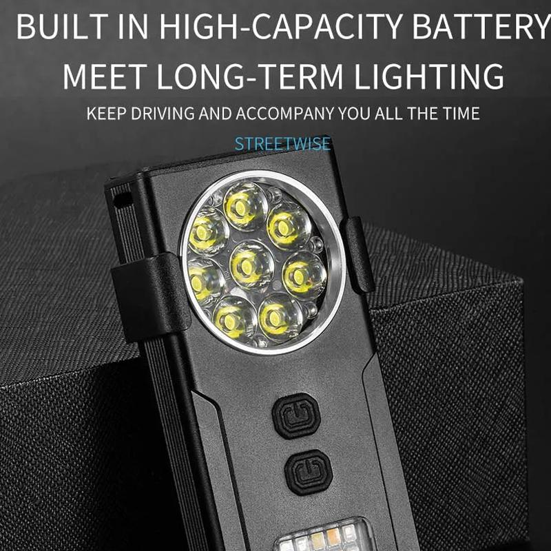 Magnetic Mini Keychain Work Light USB Rechargeable Portable LED Flashlight