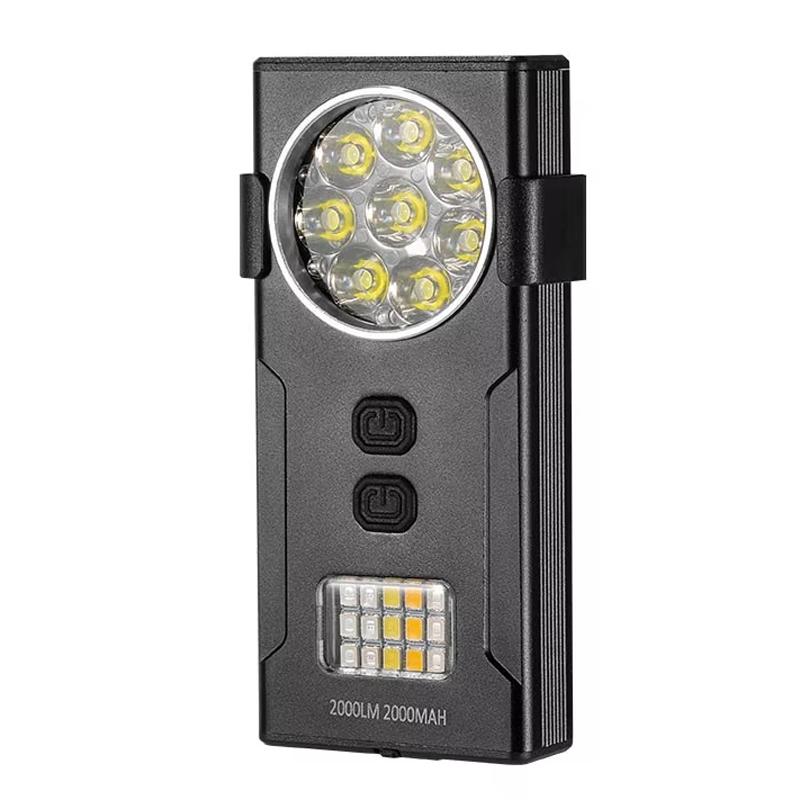 Magnetic Mini Keychain Work Light USB Rechargeable Portable LED Flashlight