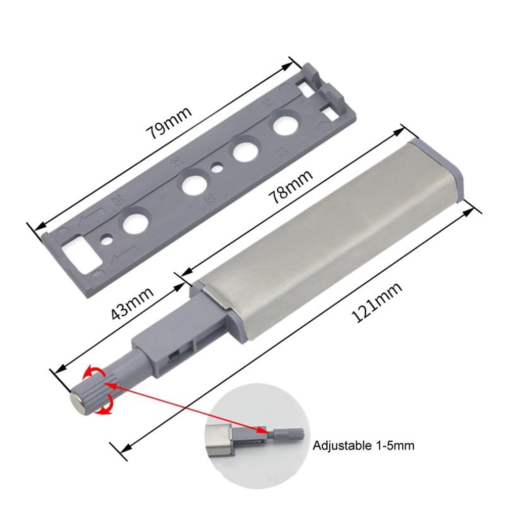 Push To Open Magnetic Cabinet Latch Durable Magnetic Push Latch No Handle Door Opener 1