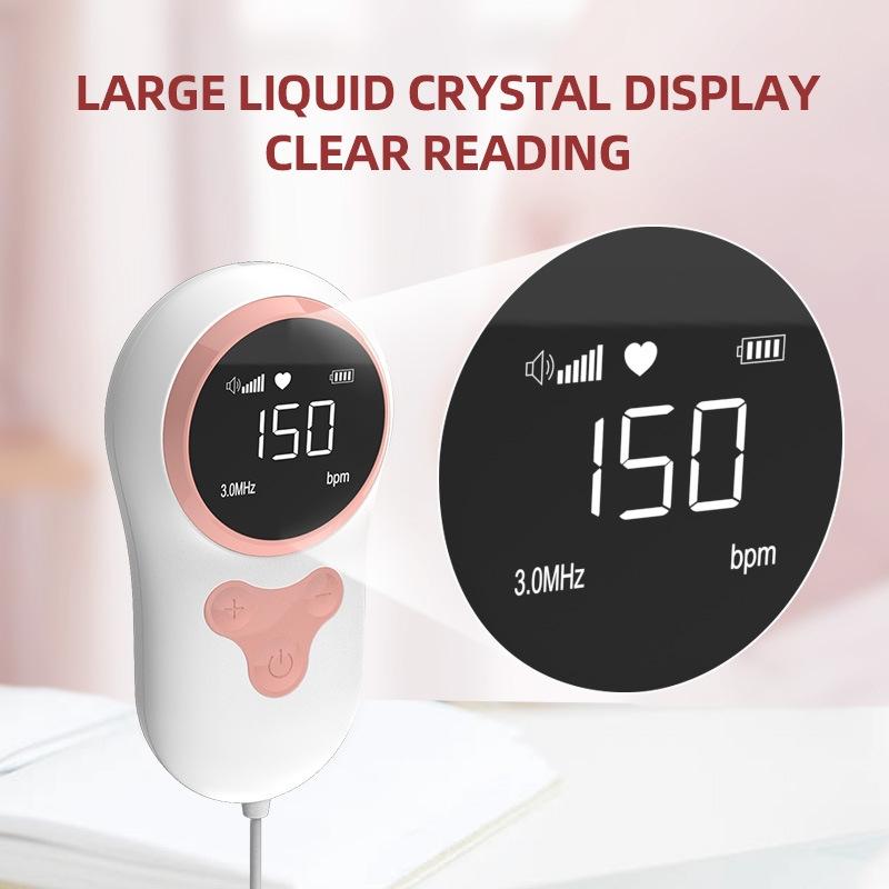 Waterproof Fetal Doppler Baby Heartbeat Monitor For Pregnancy With LCD Display Noise Reduction 9