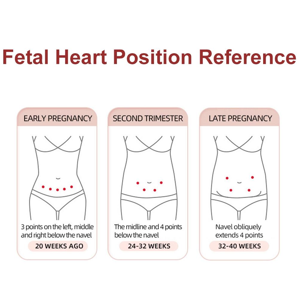 Waterproof Fetal Doppler Baby Heartbeat Monitor For Pregnancy With LCD Display Noise Reduction 11