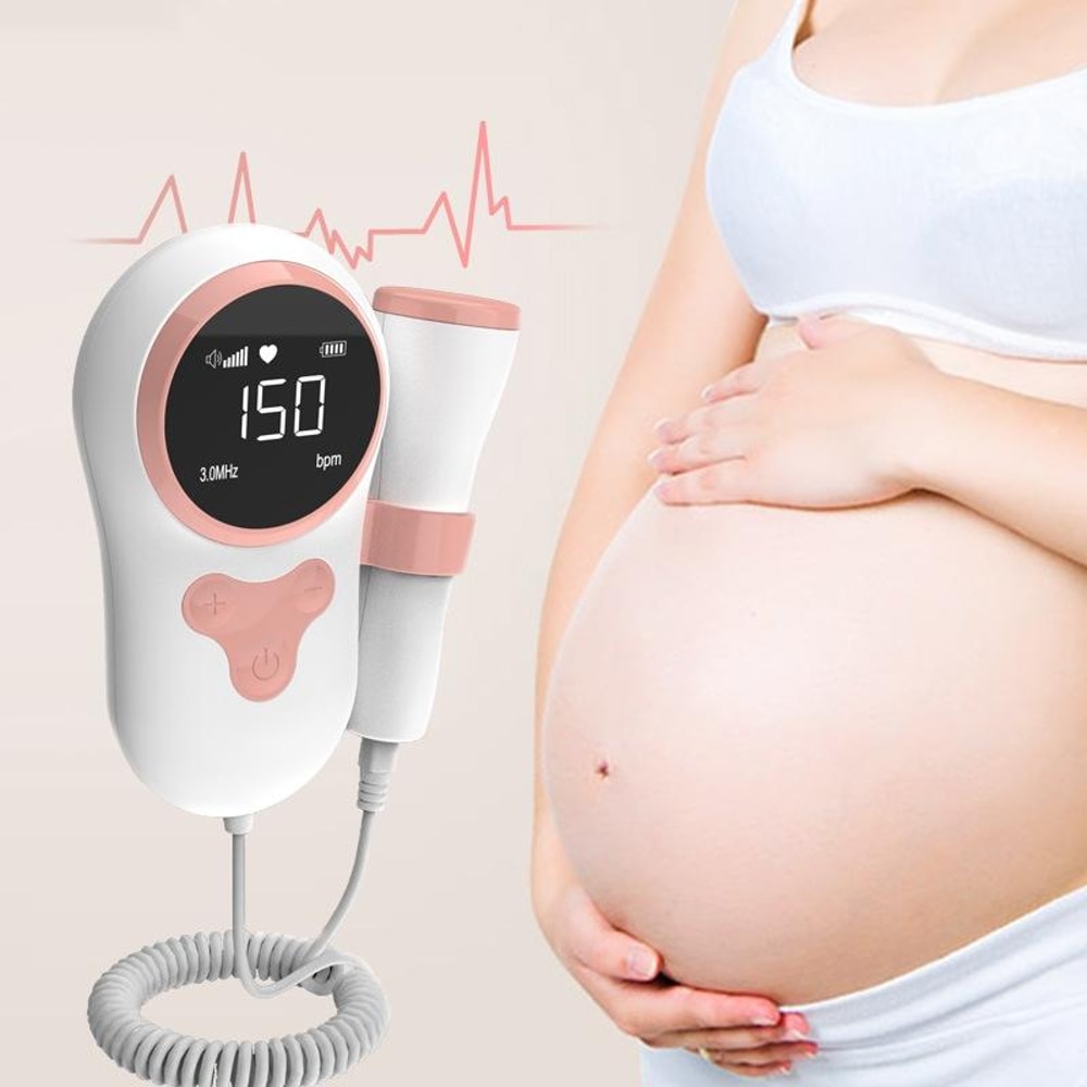 Waterproof Fetal Doppler Baby Heartbeat Monitor For Pregnancy With LCD Display Noise Reduction 0