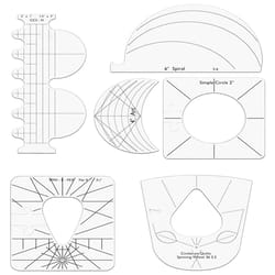 6-in-1 quilting template set acrylic sewing ruler kit for precise patchwork designs