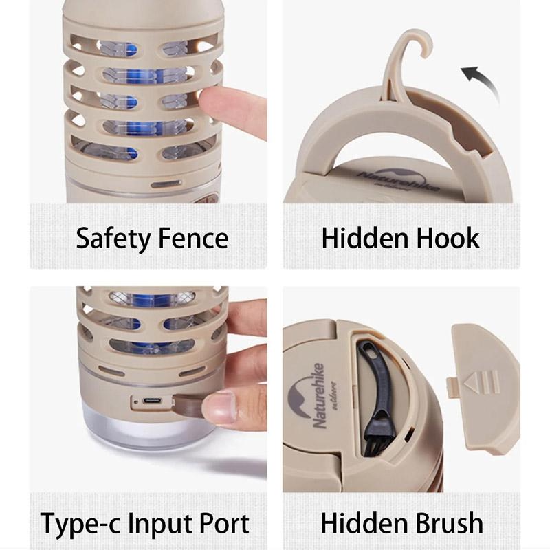 Naturehike Waterproof Mosquito Repellent Lamp Portable Camping Mosquito Killer Lantern 6