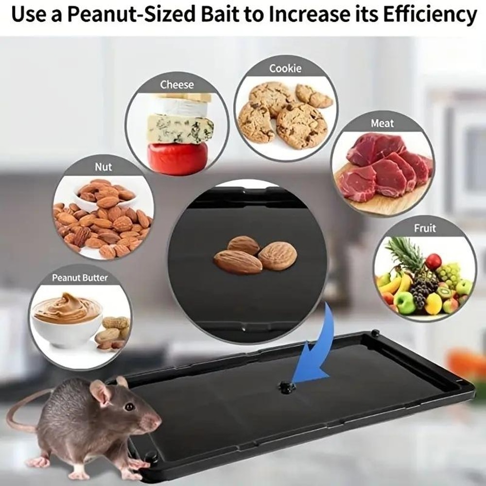 Sticky Mouse Traps Non-Toxic Rodent Glue Boards Indoor Pest Control Pads