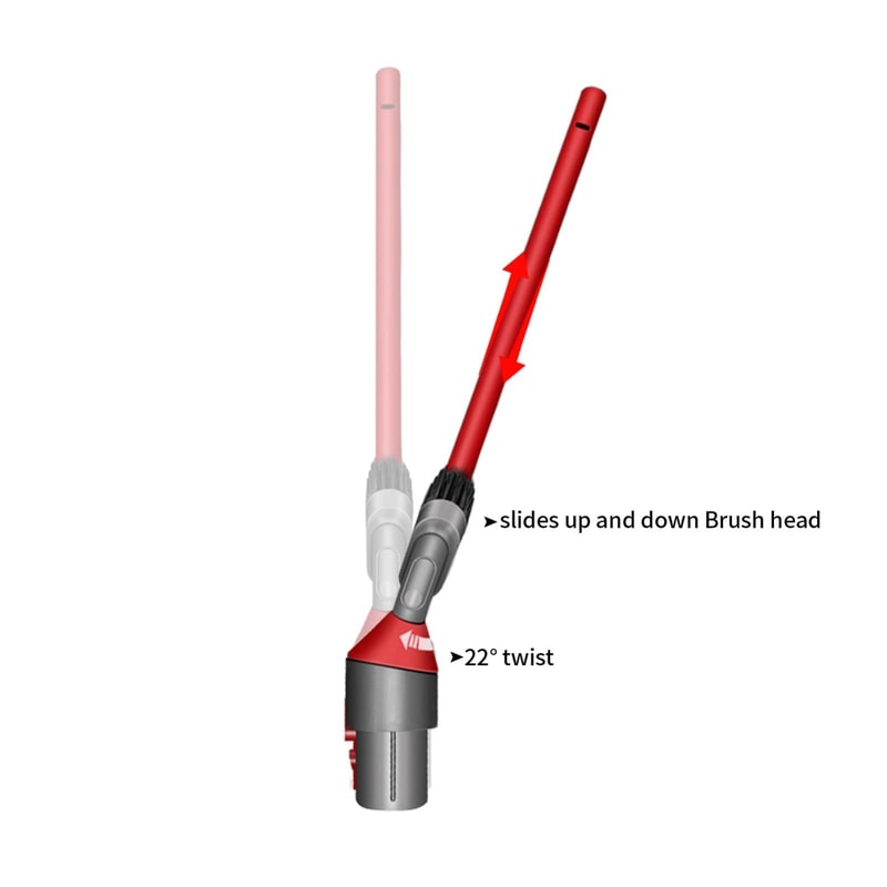 Dyson Compatible Ultra Narrow Crevice Brush Tool for Deep Cleaning Tight Spaces
