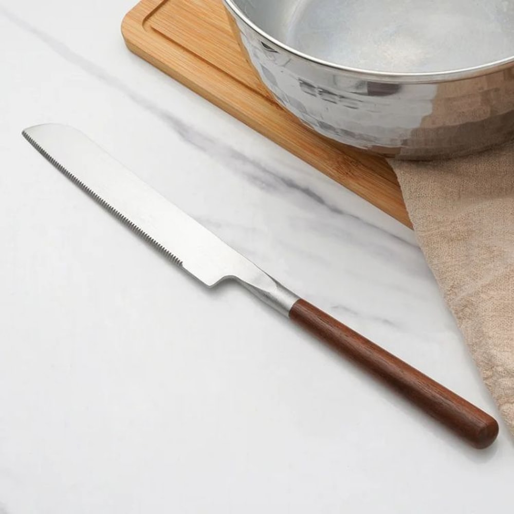 Walnut Handle Stainless Steel Cooking Utensil Set Heat Resistant Kitchen Tools 10