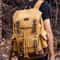 Vintage Waxed Canvas Laptop Backpack Large Capacity Travel Rucksack 0