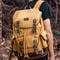 Vintage Waxed Canvas Laptop Backpack Large Capacity Travel Rucksack 0