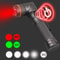 Foldable Magnetic LED Flashlight with Red Green Signal Lights Waterproof Rechargeable Torch