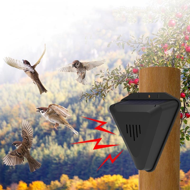 Solar Bird Repeller Outdoor Ultrasonic Animal Repellent For Garden Pond Protection 0