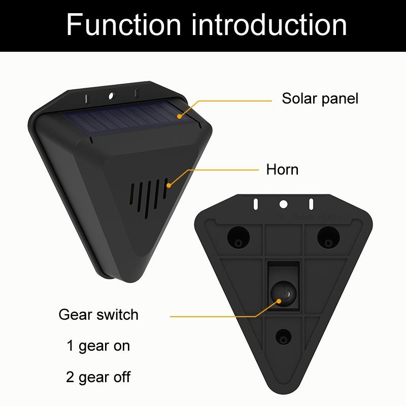 Solar Bird Repeller Outdoor Ultrasonic Animal Repellent For Garden Pond Protection 3