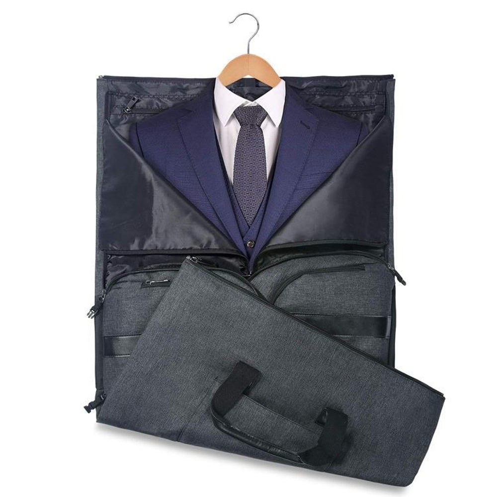 Large Capacity Garment Travel Bag With Shoe Compartment Portable Foldable Suit Storage Duffel 2