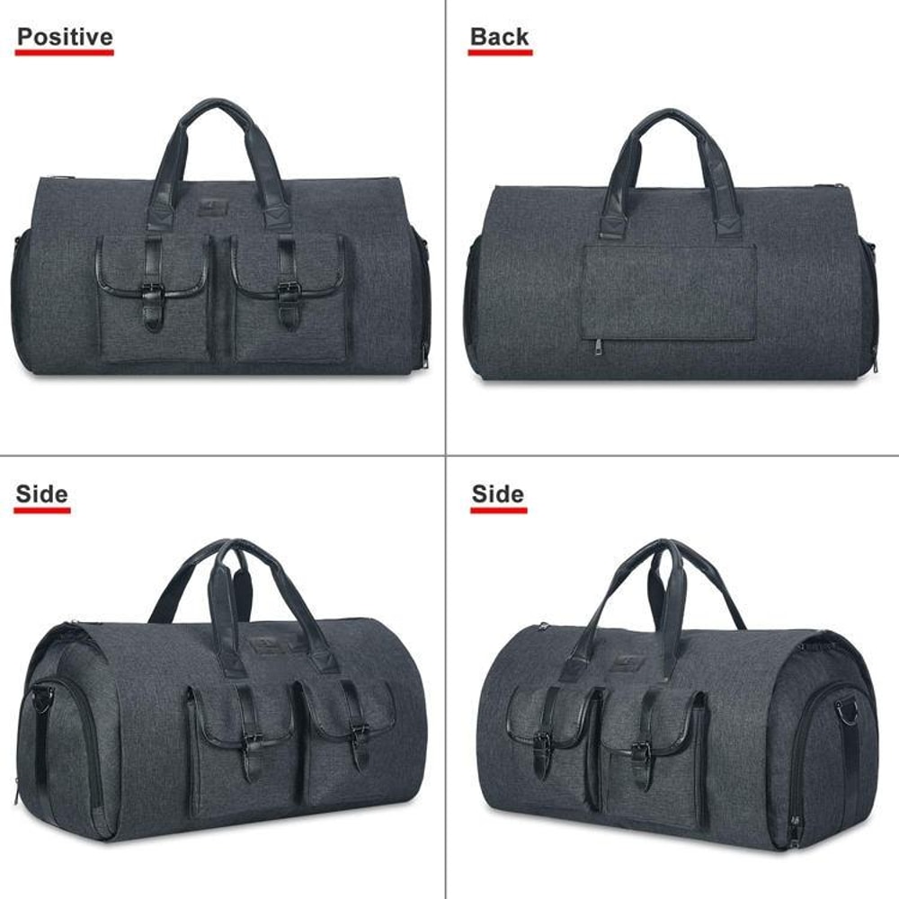 Large Capacity Garment Travel Bag With Shoe Compartment Portable Foldable Suit Storage Duffel 4